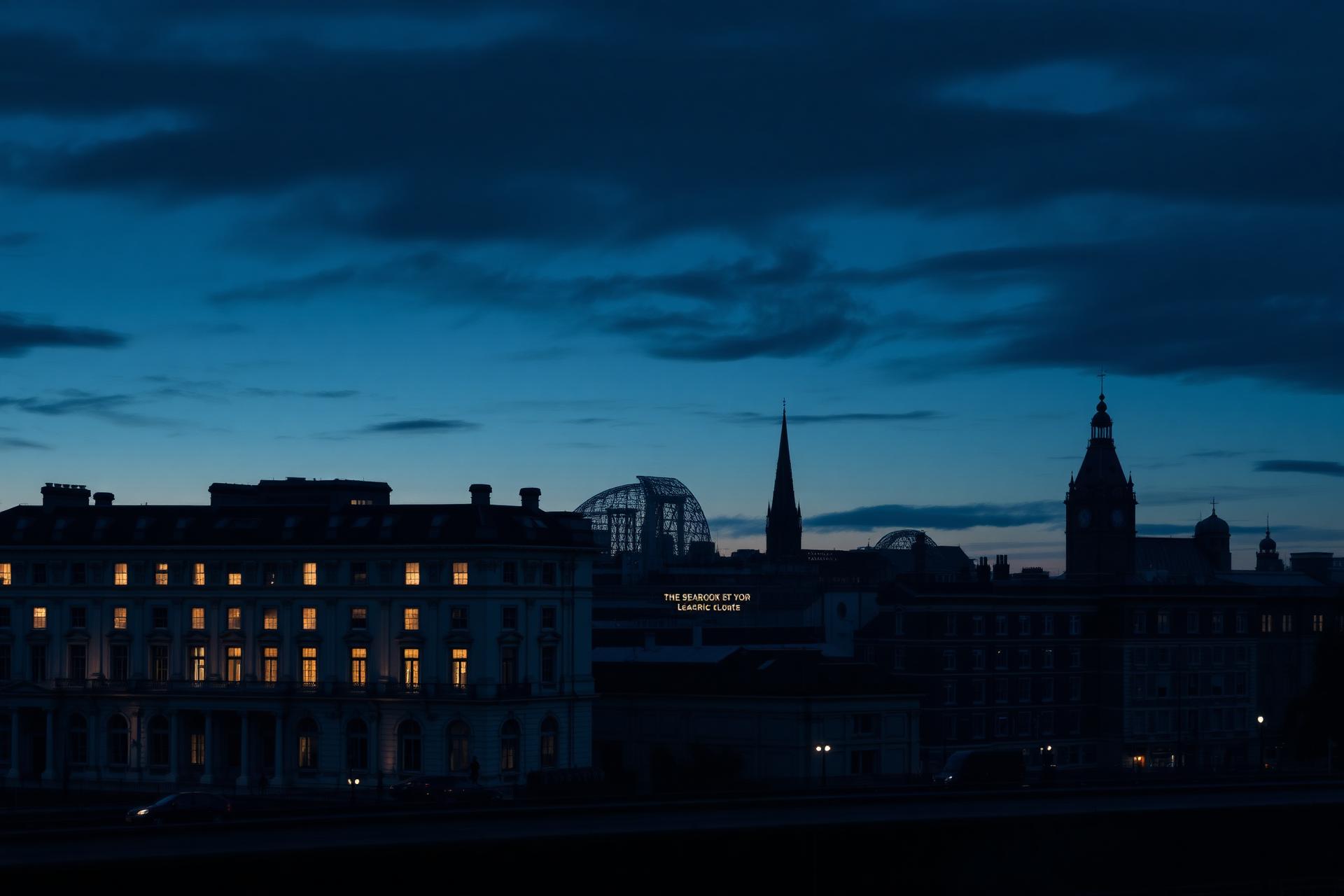 London skyline at dusk